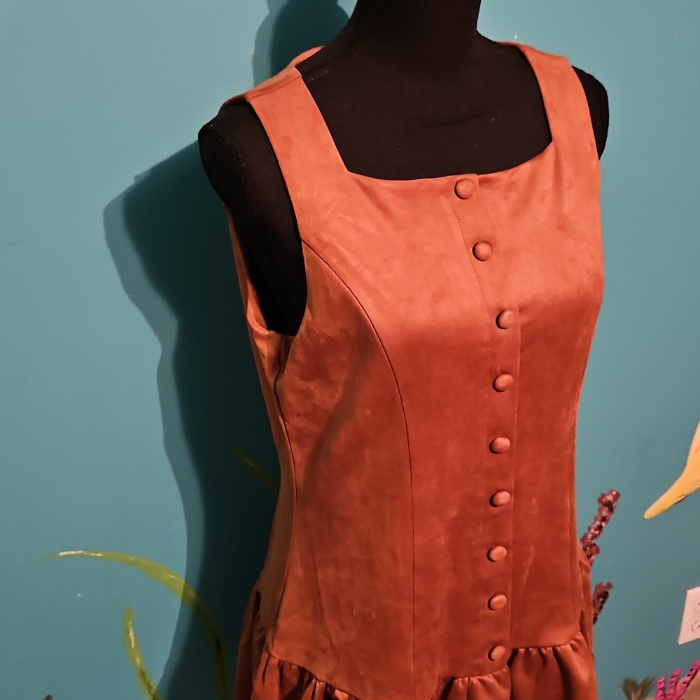 Wayf Button-Front Mini Dress - Picture 2 of 7